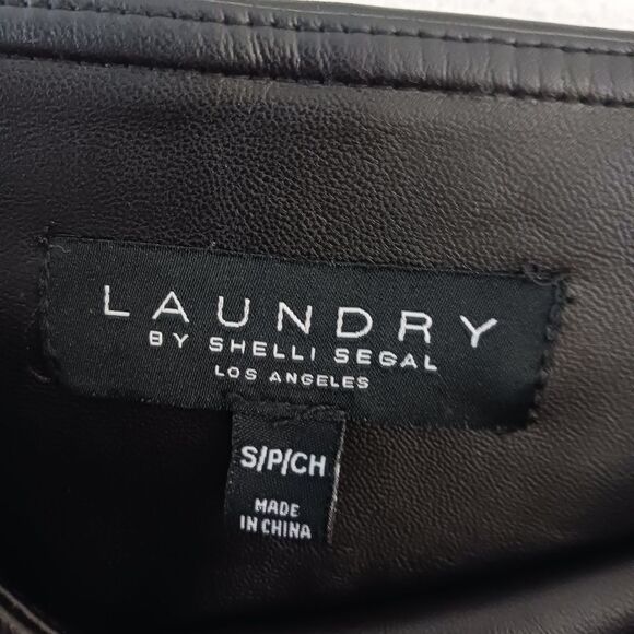 Laundry By Shelli Segal Women's Pull On Leather Pants Black Size S - Picture 6 of 9